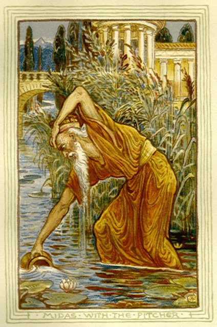 Dessin - Midas avec le pot a eau.jpg